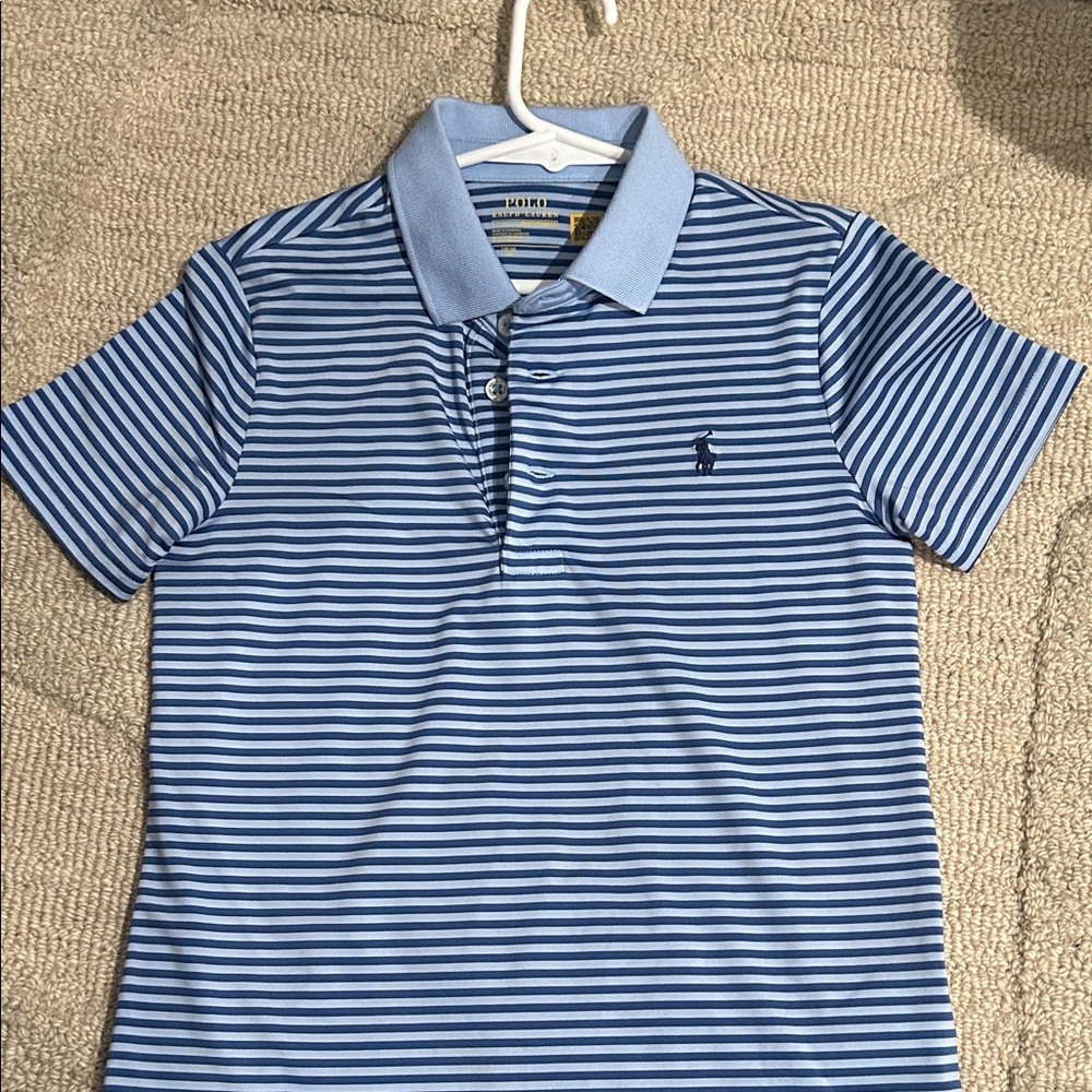 Striped Blue Polo Shirt for Kids